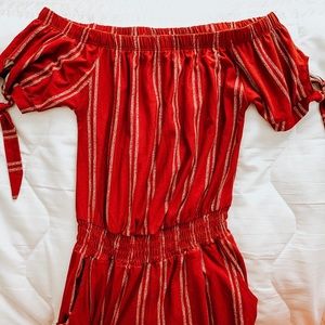 spunky red jumpsuit :-)